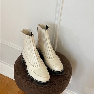 rag & bone Cream Ankle Booties